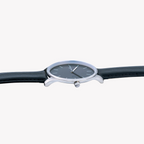 Pierre Cardin Men's Black Leather Watch, Gray Dial | Cba.4003