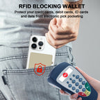 TOYFID All-Aluminum Pop Up Slide Rfid Slim Card Holder Wallet With Airtag Holder