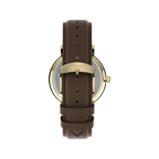 Timex Men's Gold-Tone Case, Brown Vegan Leather Strap | Tw2v91300
