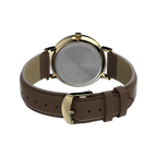 Timex Men's Gold-Tone Case, Brown Vegan Leather Strap | Tw2v91300