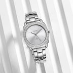 Trnda Women's Silver Stainless Steel Watch, Unique Dial | Trn35ss