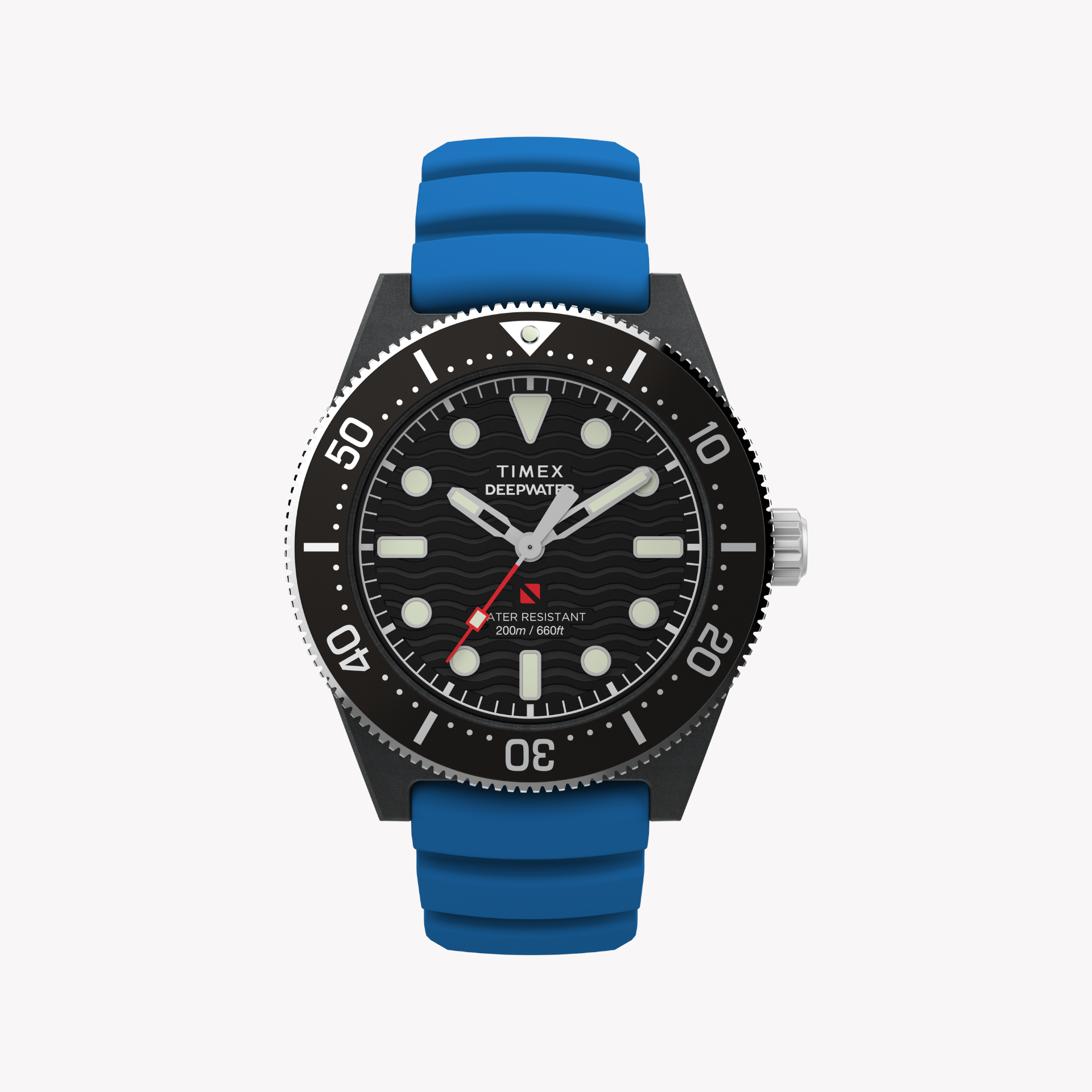 Timex Men's Black Resin/Blue Rubber Watch | Tw2y02500