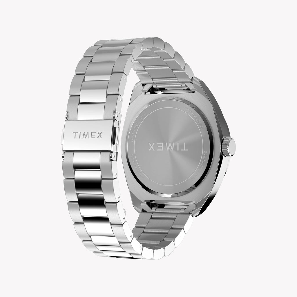 Mens Silver-Tone Case & Bracelet with Blue Dial TW2Y22700 | Stylish Watch