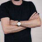 Pierre Cardin Men's Rose Gold Watch, Black Leather | Cba.4026