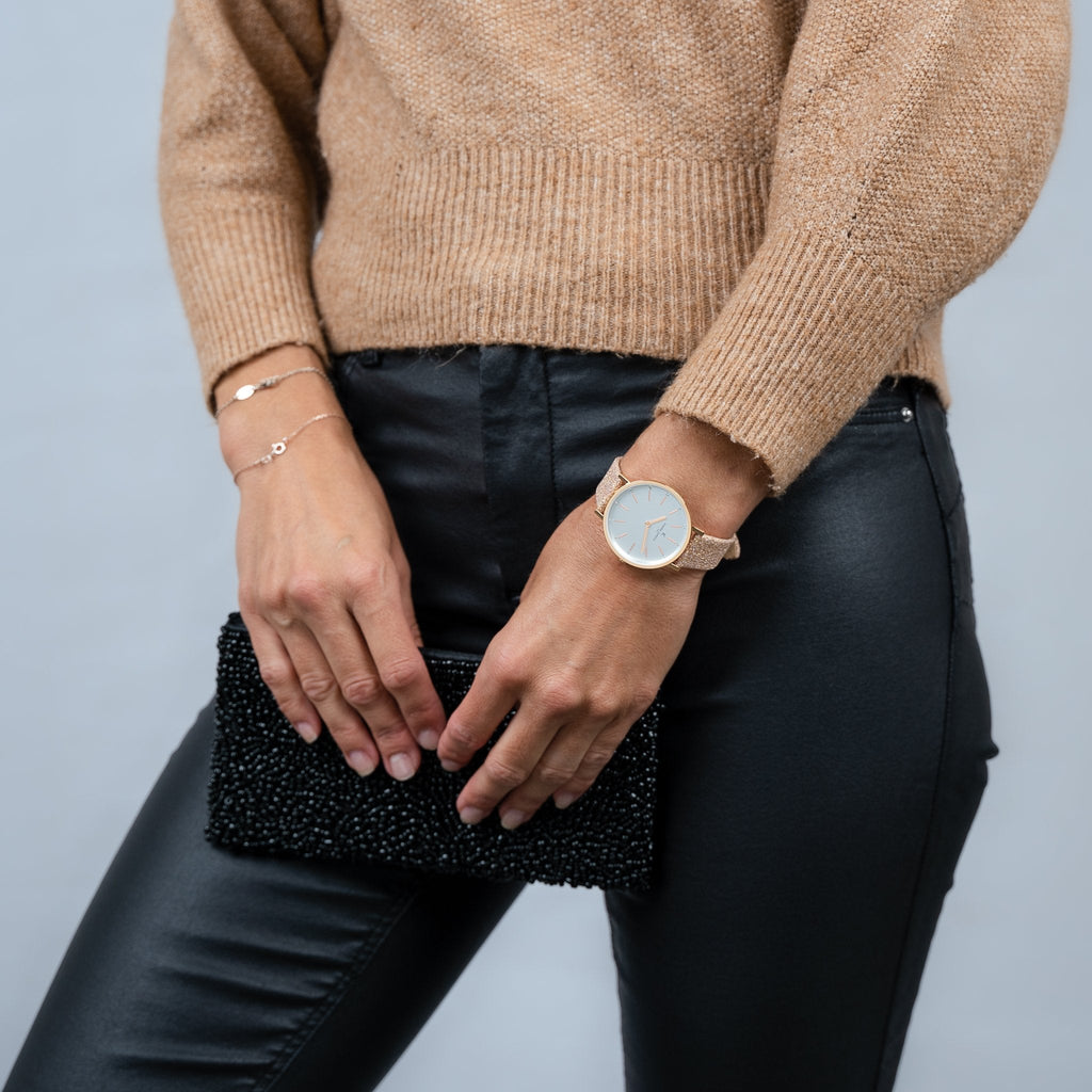 Pierre Cardin Women's Rose Gold Watch, White Dial | Cbv.1112